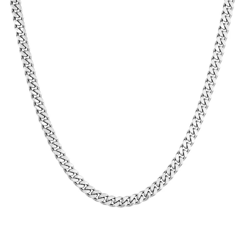 Łańcuch Cubain 6mm Srebrny