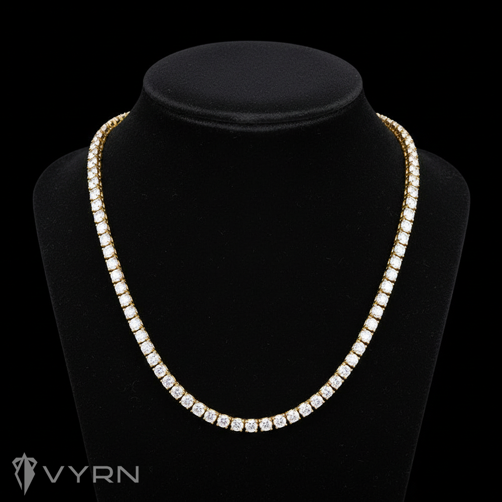 Łańcuch Tennis 4mm Złoty